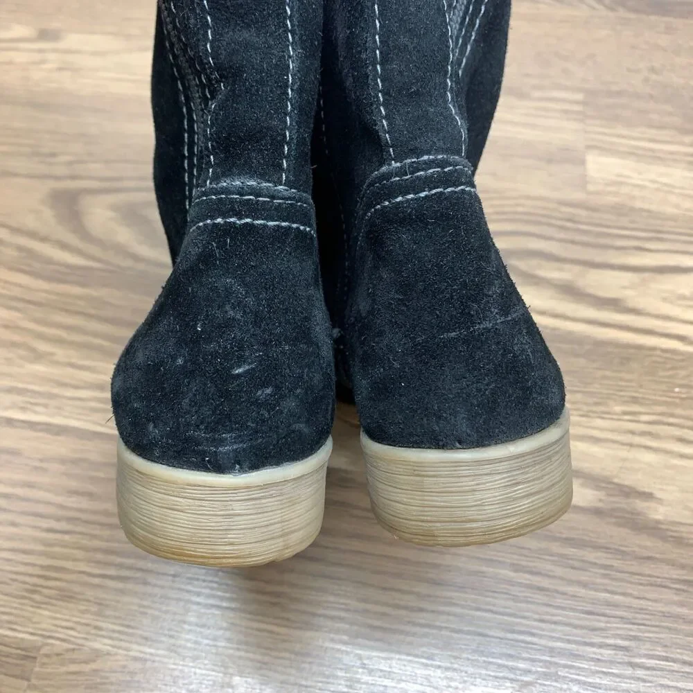 Roan Bed Stu Affair Combat Boots Distressed Grunge Black Leather Sz 6.5 Lace Up - Picture 6 of 12